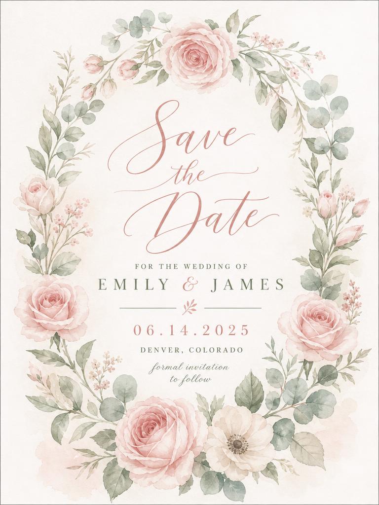 Save the date invitation card template — editable design from the Utsavly bundle